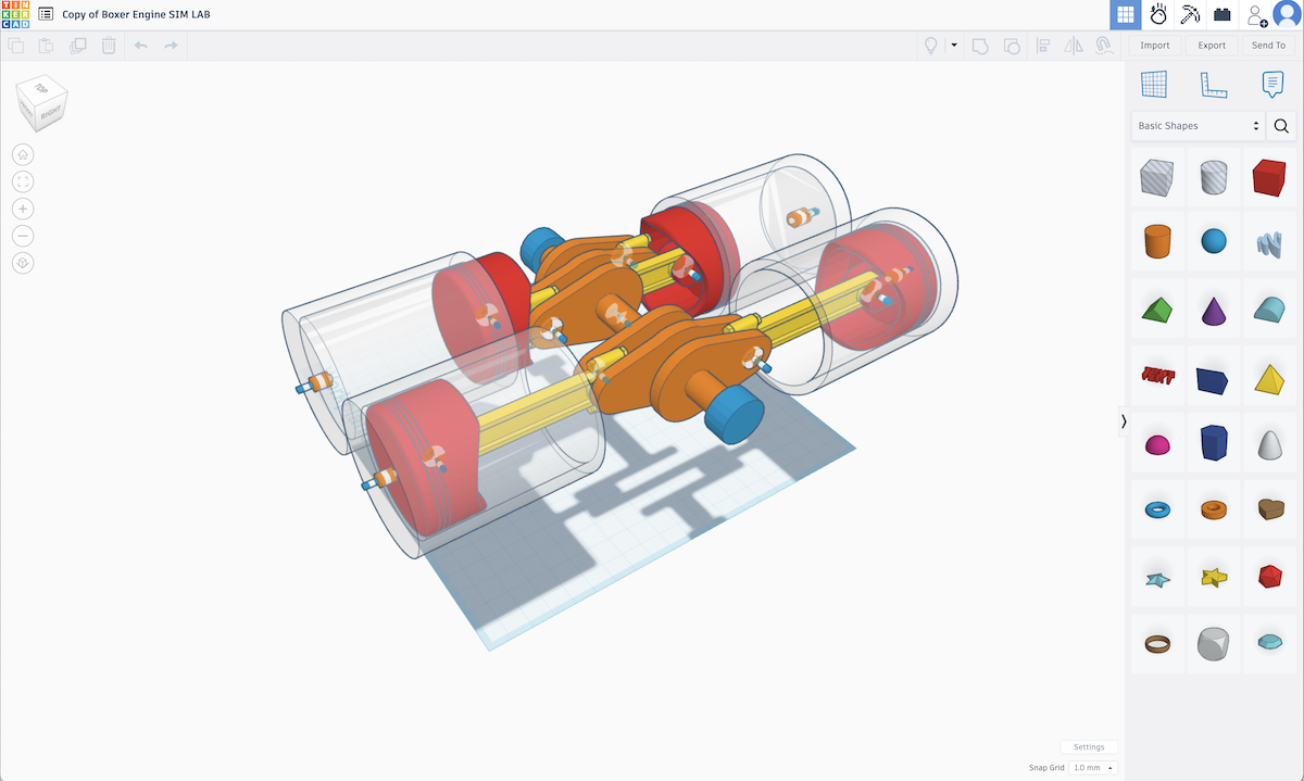 screen capture showing TinkerCAD web app